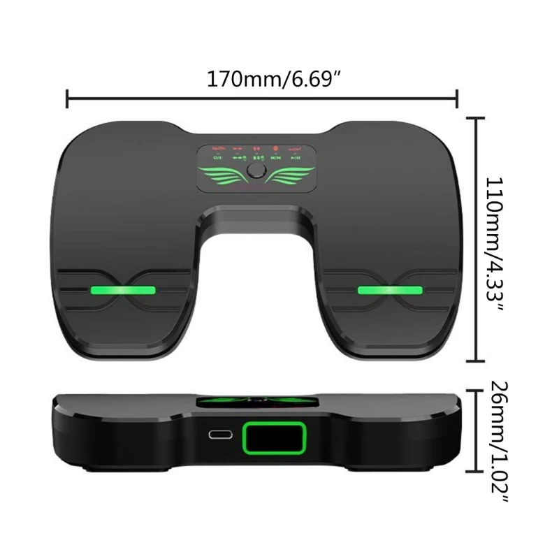 Wireless Page Turners Rechargeable Page Turning Pedal Double Switch Quiet Music Turners Support 10 Working Modes