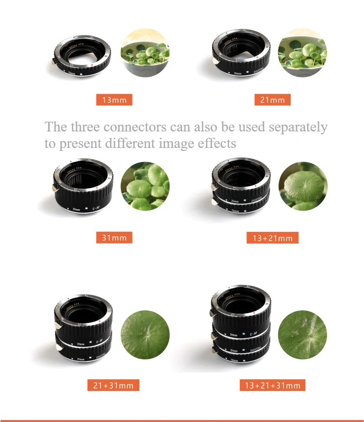 MEIKE Pro EF Mount Adapter|Metal Macro Ring for DSLR with Close-up Photography