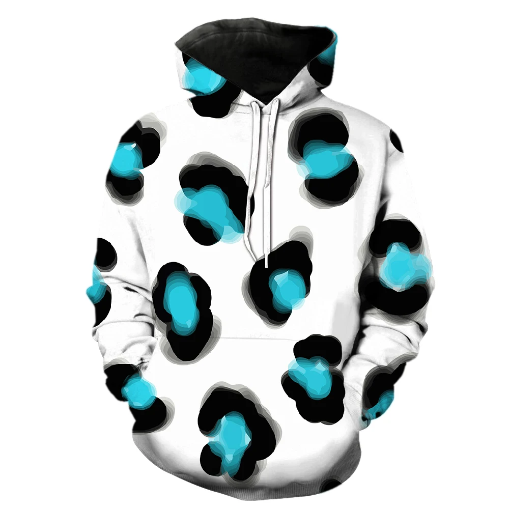 

Animal Fur Leopard Print Women's Hoodies Streetwear With Hooded Cool Unisex Oversized Tops Hip Hop Long Sleeve Fashion Hoodies