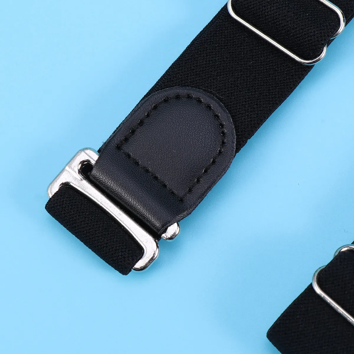 남녀공용 프리미엄 나일론 논슬립 실리콘 스트립 셔츠 홀더 벨트 2개 (블랙)