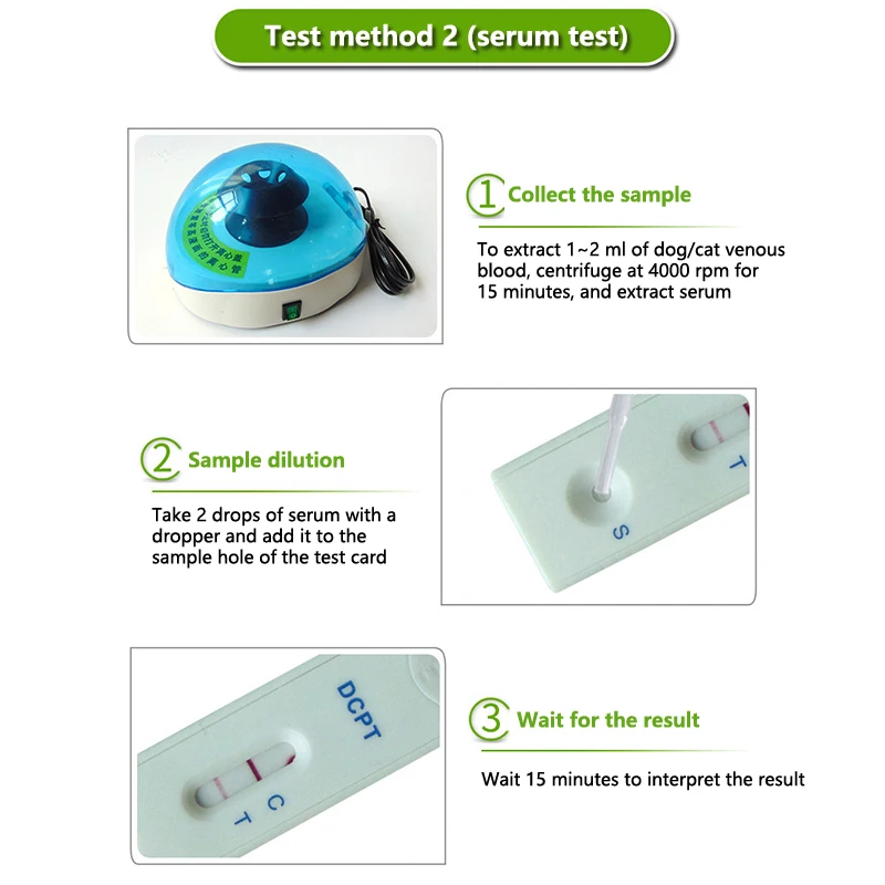 Canine Feline Early Pregnancy Test Strips Kit Blood Serum Method 1PC for Pet Dog And Cat Bulldog Golden Retriever Husky Corgi pet virus test kit