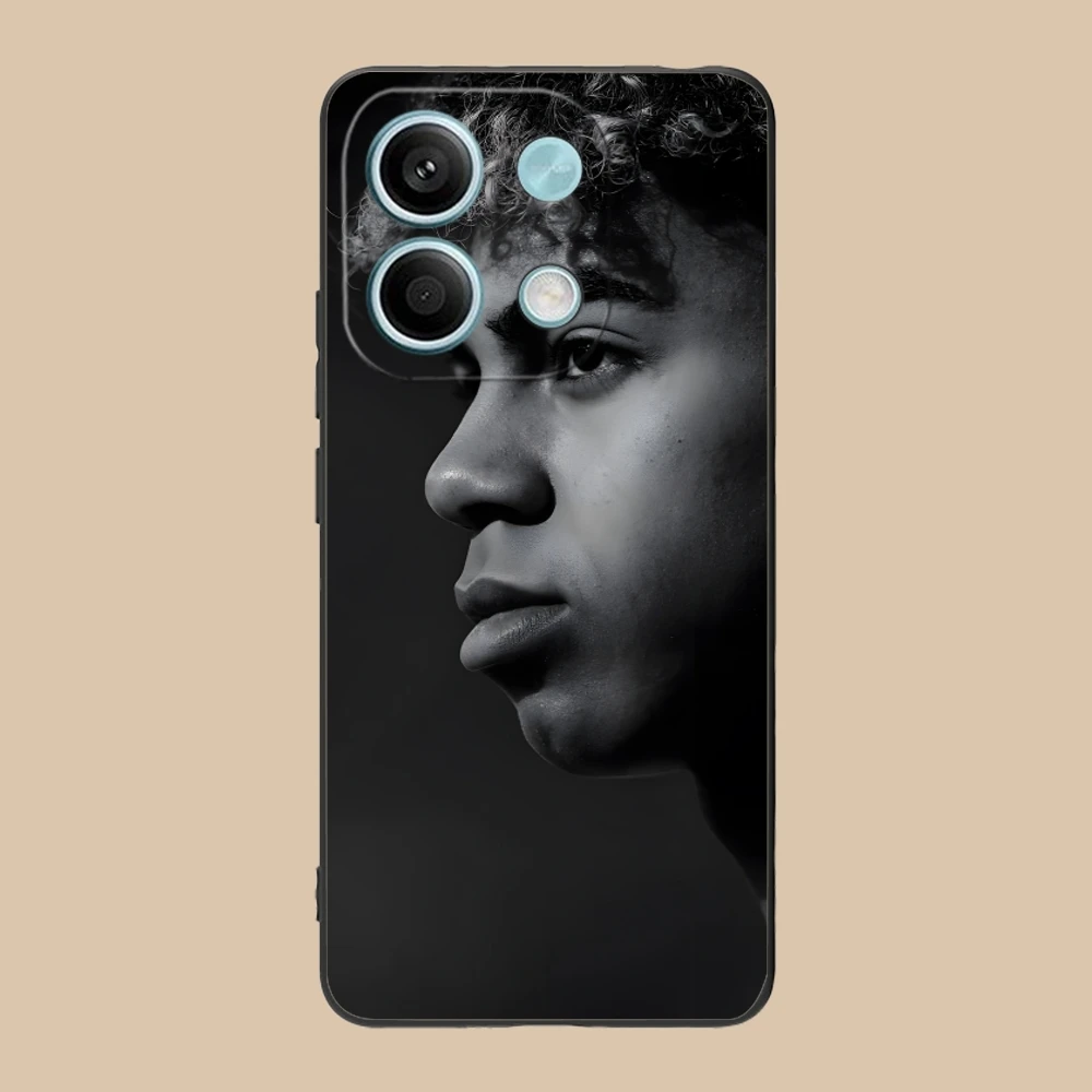 Lamine Yamal Black Soft Mobile Phone Case Cover Shell