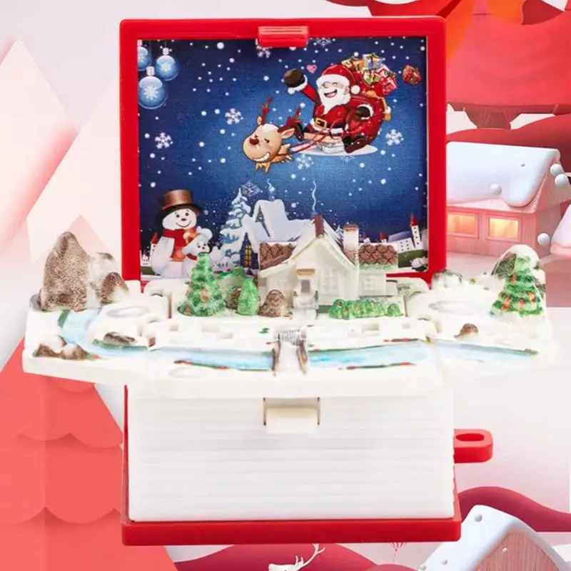 3D Christmas Pop Up Book Keychain Charm