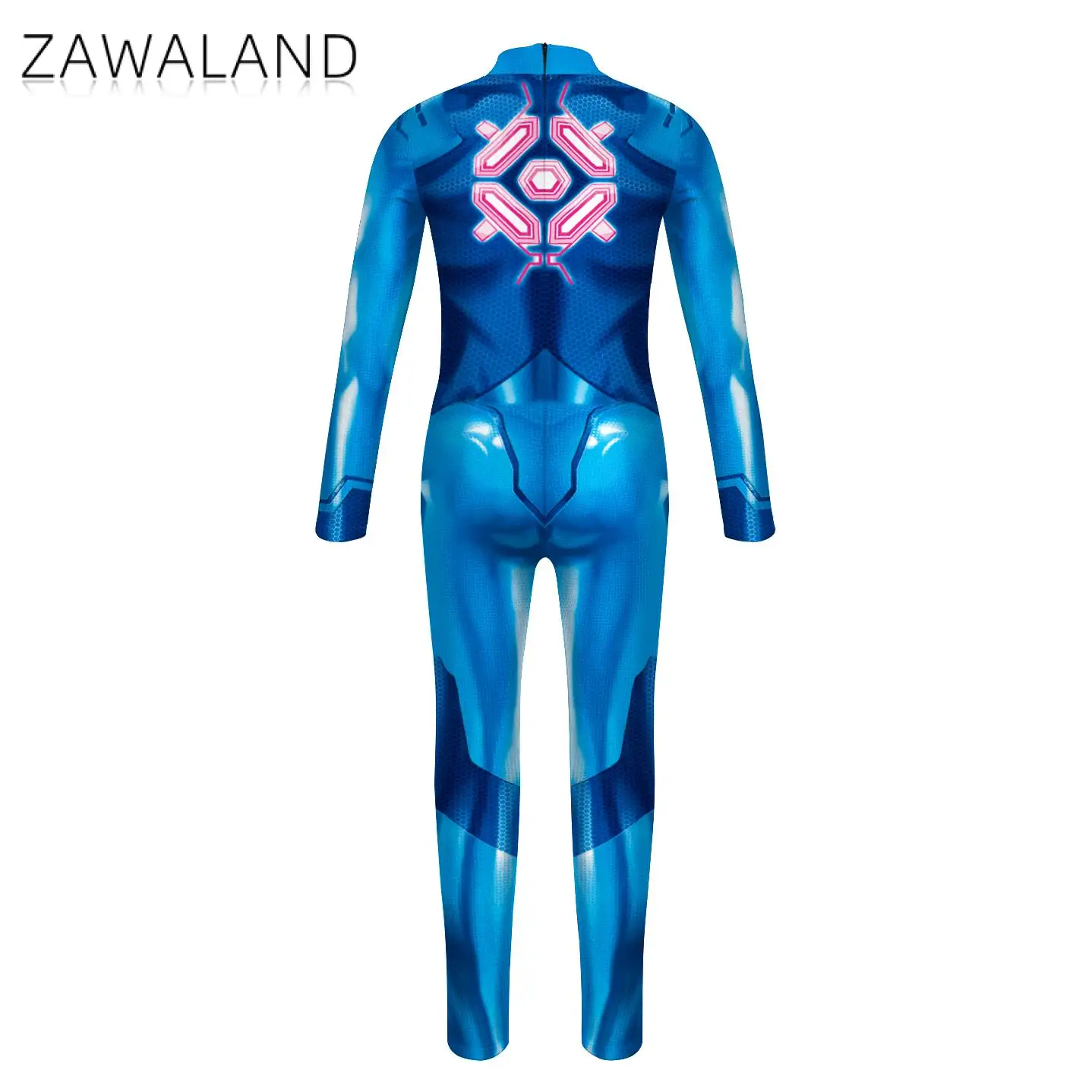 ZAWALAND Matching Outfits 3D Printed Zentai Cosplay Costume Parent-Childpurim Carnival Suit Sexy Bodysuit Spandex Catsuit