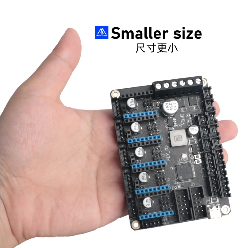 Mellow Axis Fly d5 V1.0 Board Placa de Controle de 32bit Klipper Firmware Tmc2209 Uart Peças da Impressora 3d para Ender Voron0.1 0.2 - Imagem 2
