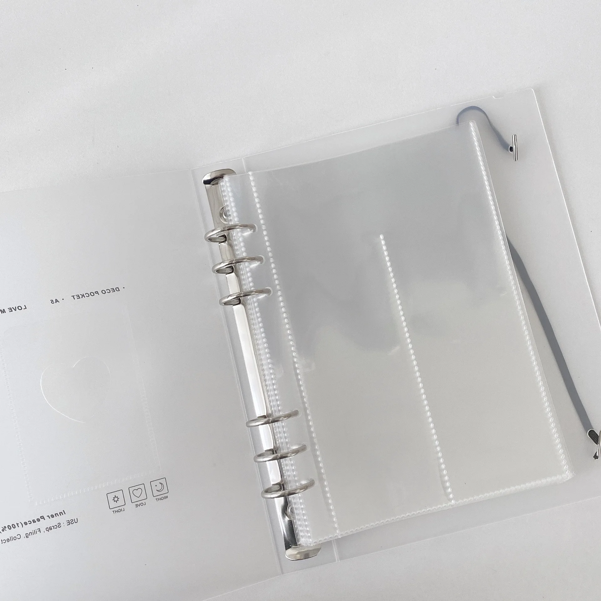 A5 Binder Photocards Collect Book Postcard Holder 10PCS Sleeves Journal Agenda Planner School Stationery