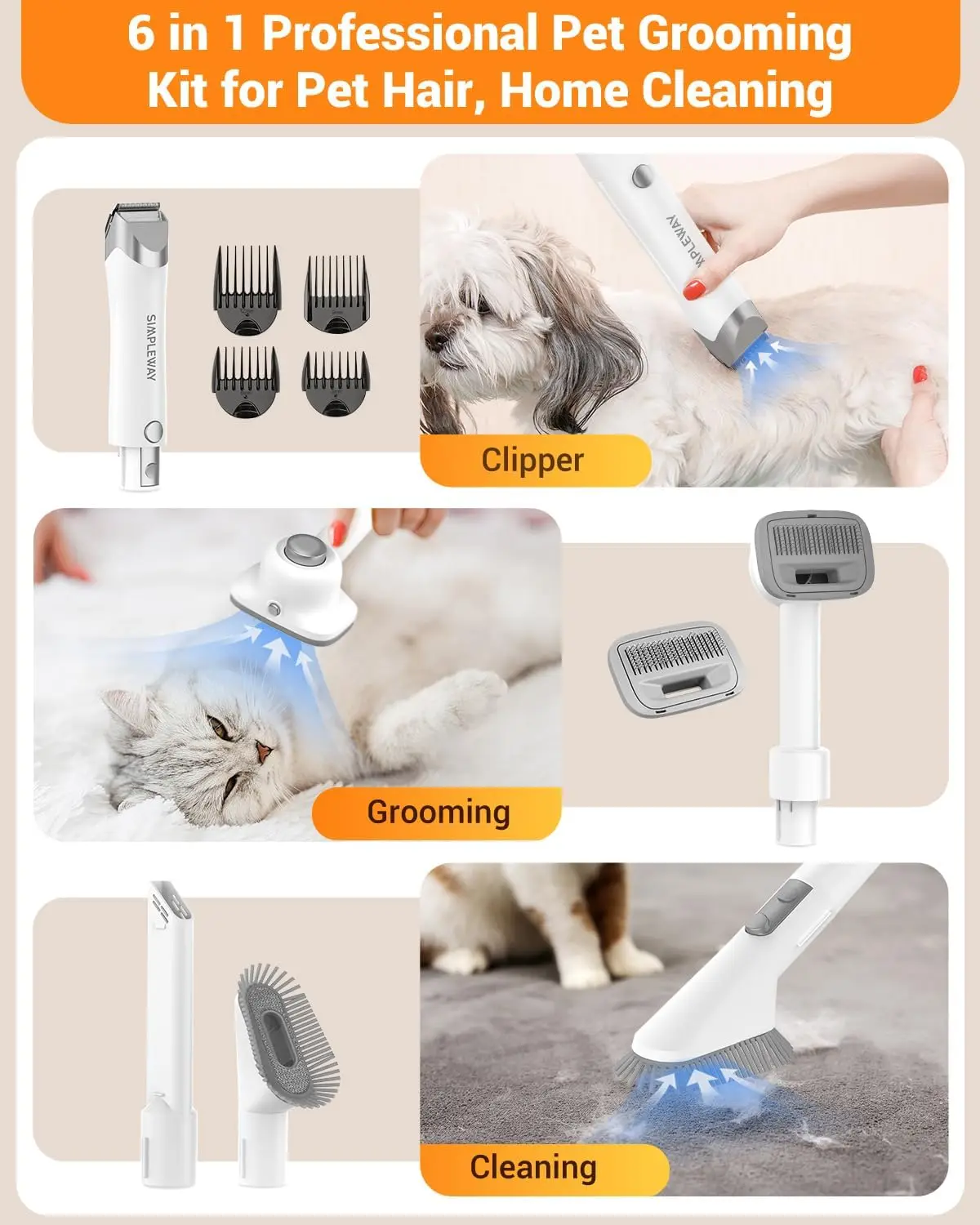 Pet grooming vacuum kit image 3