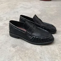 New French retro flat shoes made of pure handmade calf leather, Le Fu women's rubber sole, one-step comfortable and casual singl - Image 6