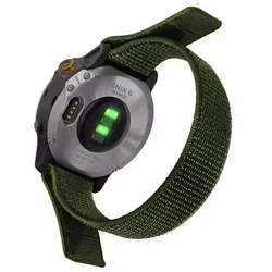 Nylon Hook and Loop Strap - Durable and Adjustable Watchband Bracelet, 22mm/26mm - Quick Release 26mm (Green)