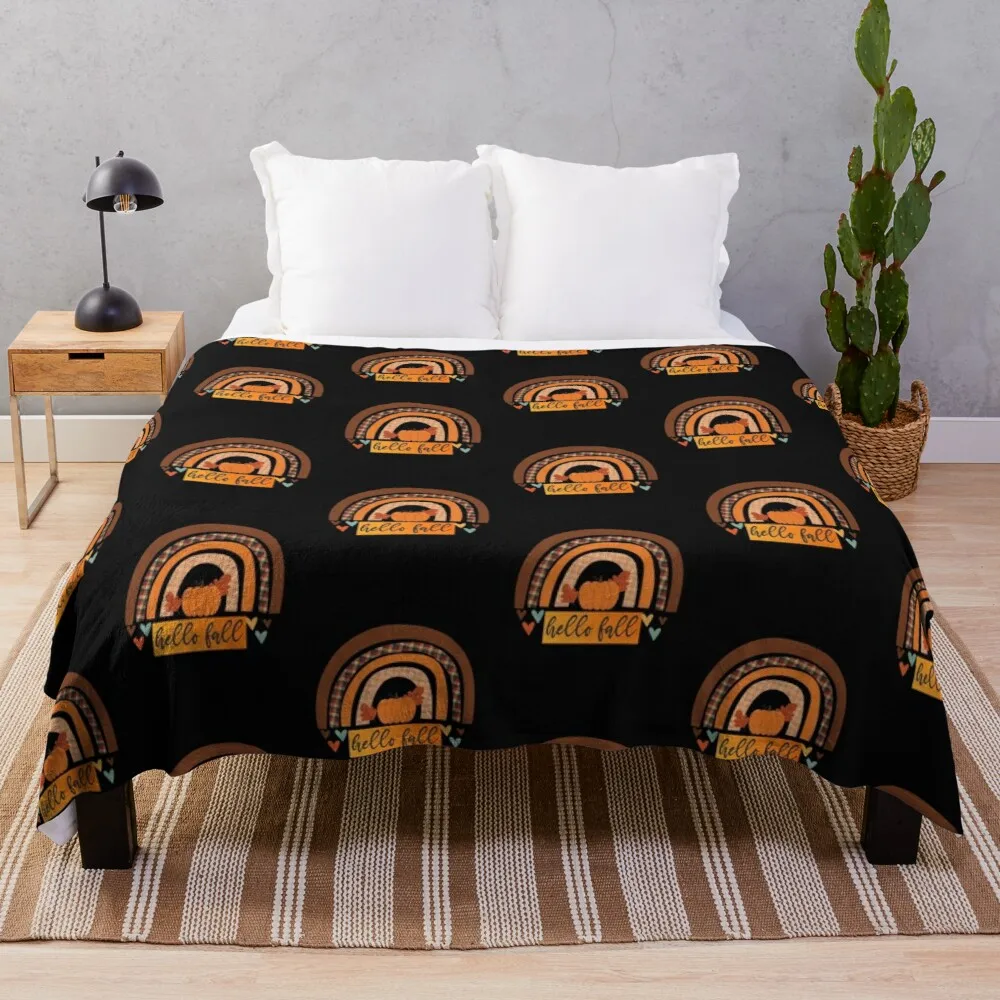 

hello fall Throw Blanket Decorative Bed Blankets Sofas