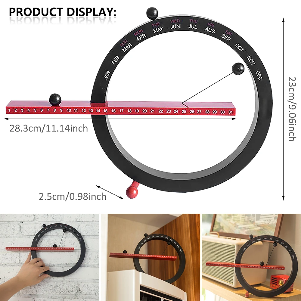 Magnetic Ball Clock Perpetual Wall Calendar Home Decor European Style digital clock table clock lcd digital clock digital desk clock digital table clock wall clocks