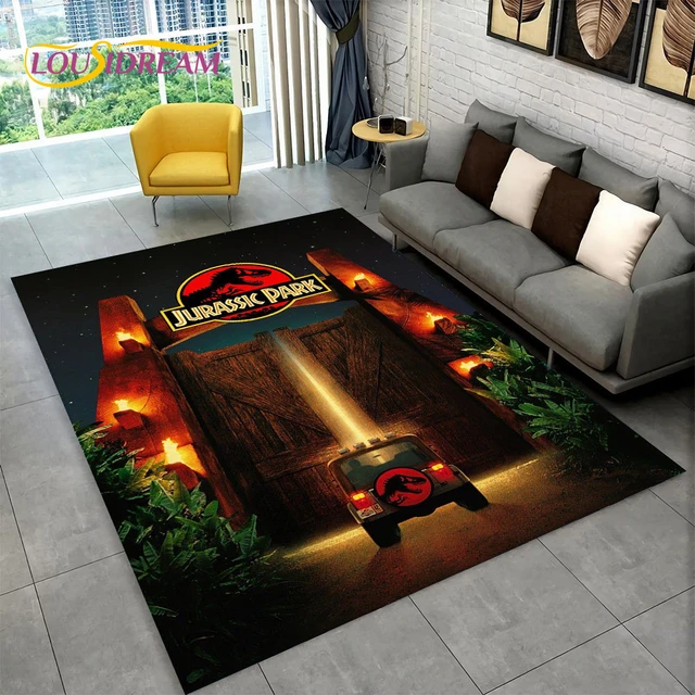 Jurassic Park Logo Printed Area Rug - US