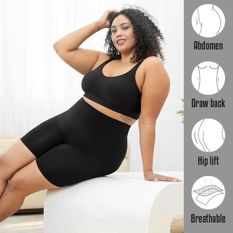 Women Shapewear High Waist Tummy Pants Tummy Control Shorts High Waist Panty Mid Thigh Body Shaper Bodysuit
