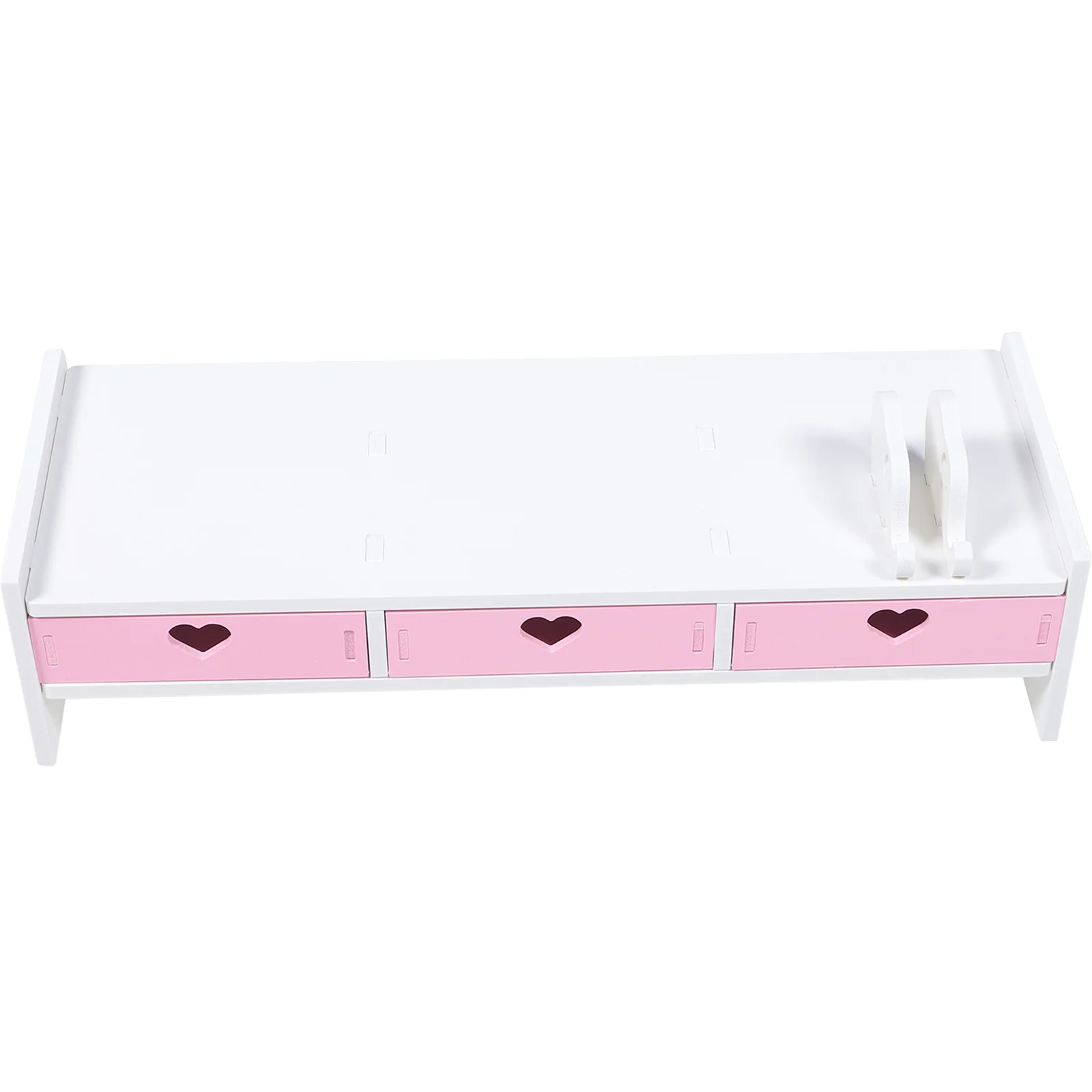 

Multi-Function Desktop Computer Monitor Stand Raiser Storage Shelf 3Drawer PC Computer Laptop Holder Heightening Bracket