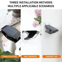 Nouveau 2/1 pièces Clip sur les lumières solaires extérieures étanche 58 LED détection de mouvement USB charge lampe de clôture pour jardin cour Patio 5