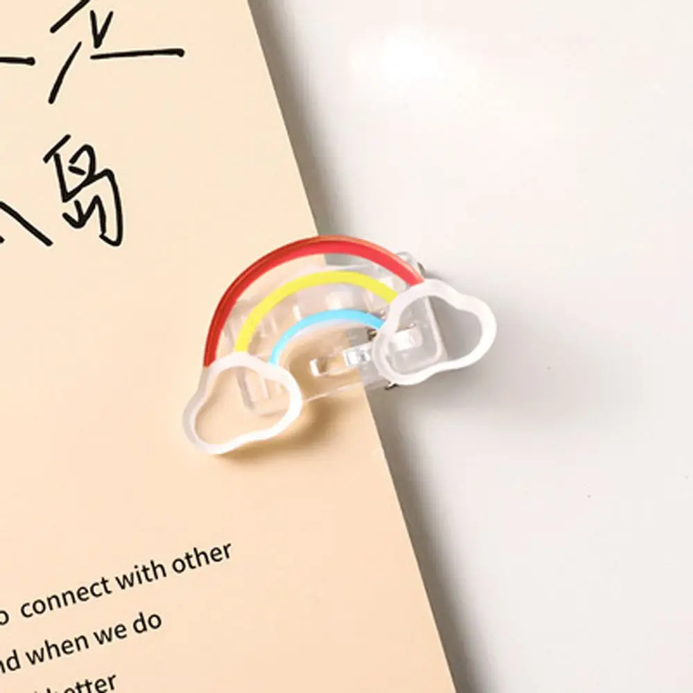 Desktop Organizer Set: Cartoon & Transparent Binder and Paper Clips with Snack Sealing Clips