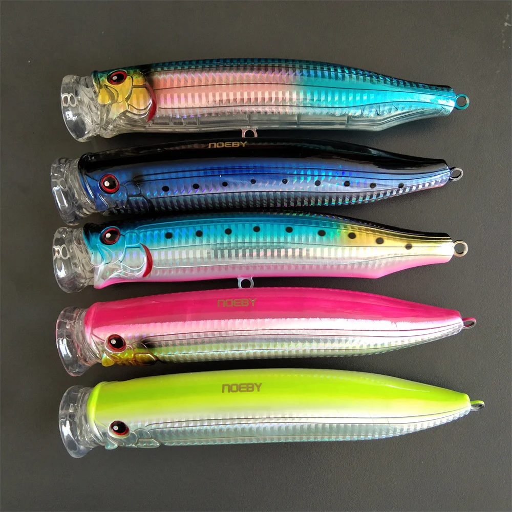 Noeby 5pcs Feed Popper Spinning Fishing Lure 175mm 73g Topwater