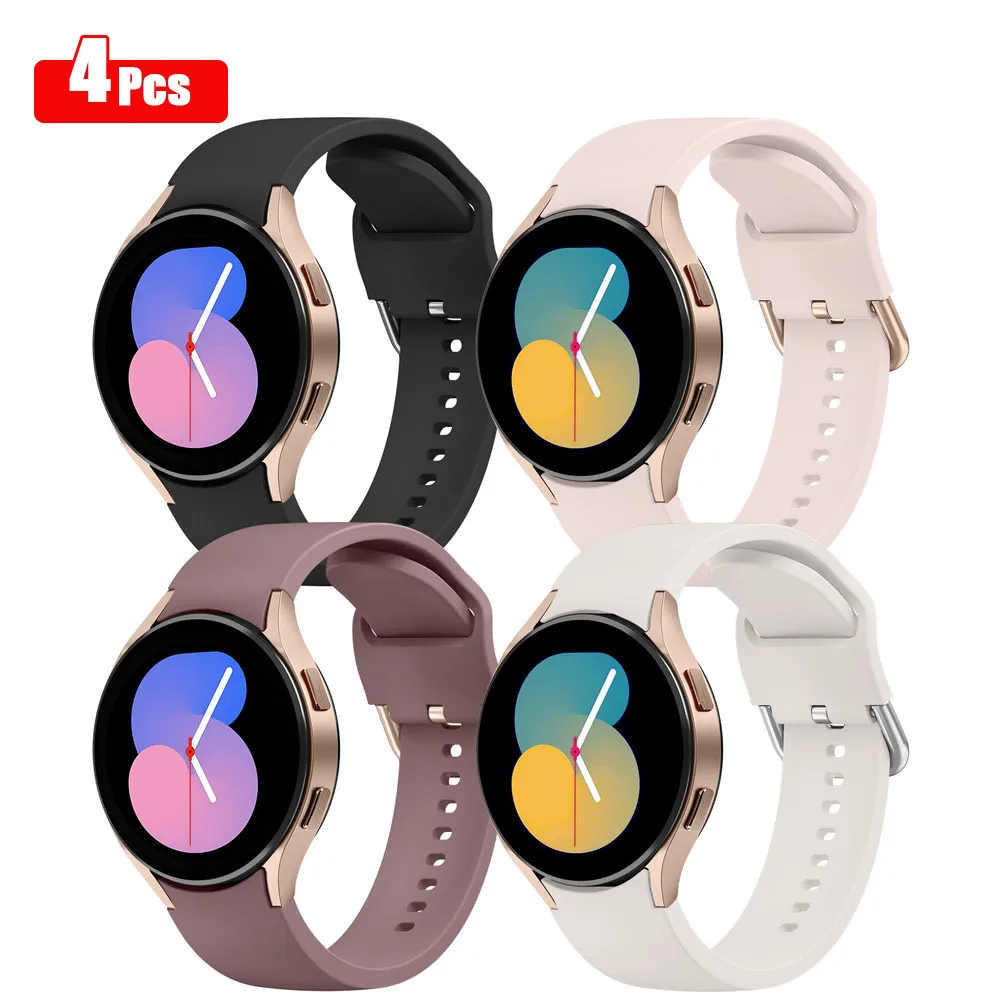 

4Pcs No Gaps Strap For Samsung Galaxy Watch 5 Pro 45mm/4 Classic 42mm 46mm Band For Samsung Galaxy Watch 4 5 40mm 44mm Bracelet