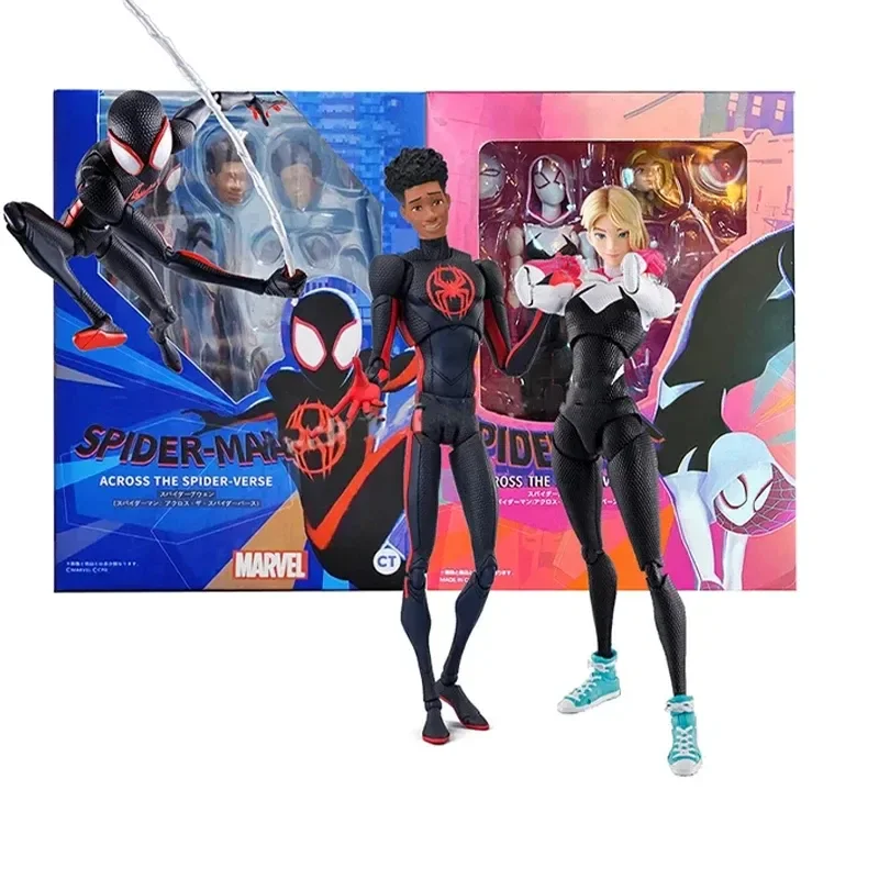 

Ct Shf Spider-Man Anime Figure Miles Morales Gwen Stacy Action Figures Marvel Spiderman Across The Spider-Verse Model Toys Pvc