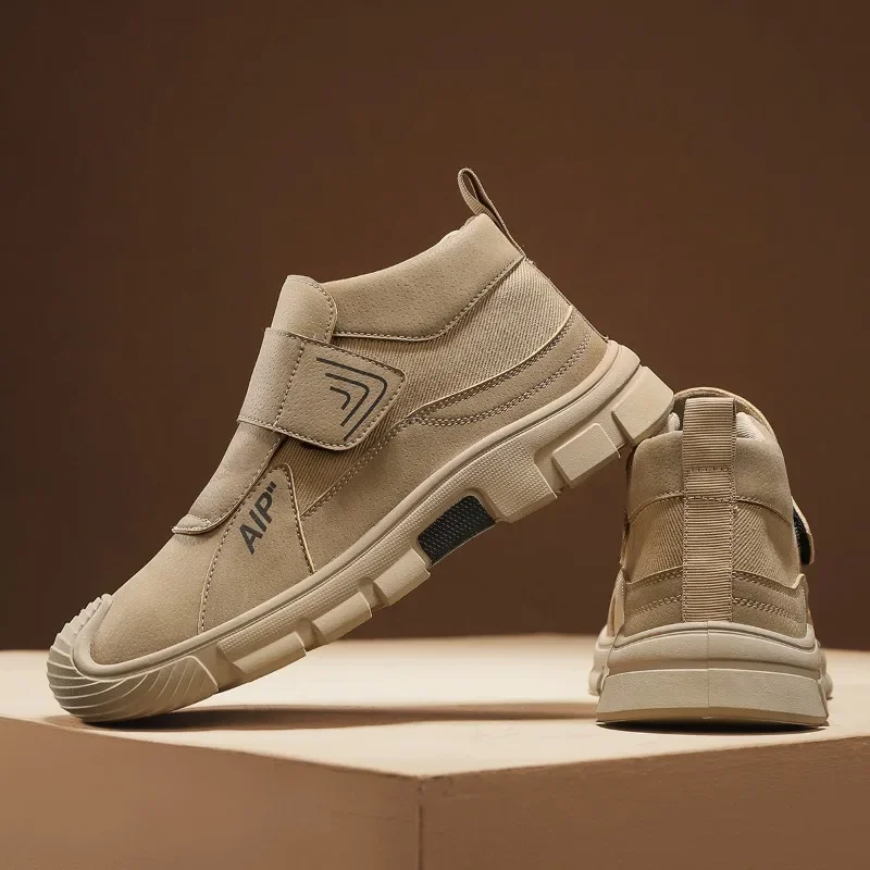 Men's Leather Shoes Men's Casual Shoes Velcro Anti Slip Wear-resistant 2024 Trend Comfortable Male Sneakers Zapatillas De Hombre 3