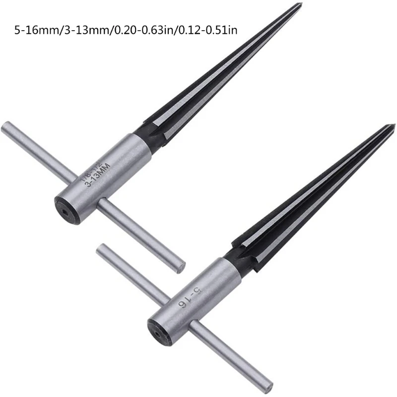Handheld Reamer Set Tapered Tools Cut Pipe Tubing Inside Deburring Edge Tool 1/8-1/2 3-13mm&5-16mm
