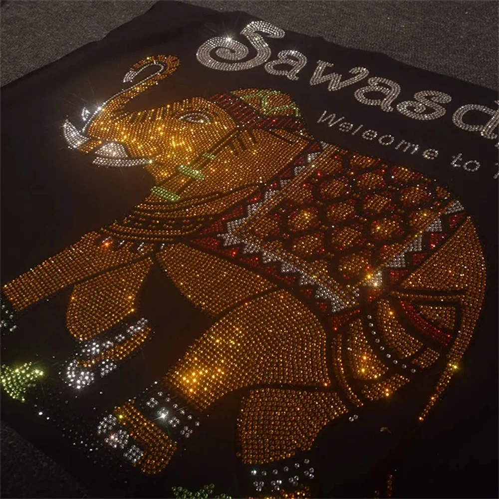 High-quality Thai elephant hot diamond sequins DIY clothes T-shirt decorative patch clothing accessories
