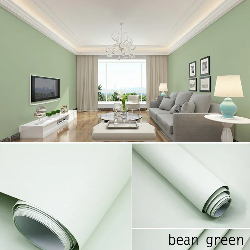 thumbnail image 1 of Papel tapiz autoadhesivo de PVC para decoración de paredes, color verde brillante, para renovación de muebles, armarios de cocina, papel tapiz impermeable, 1 of 5