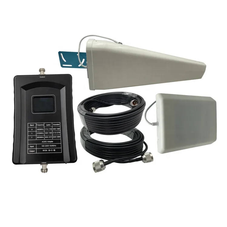 

SZZJ Triple Band Signal Repeater 1800/2100/2600Mhz Kit 2g 3g 4g Amplifier Cell Phone Gsm Booster for Home