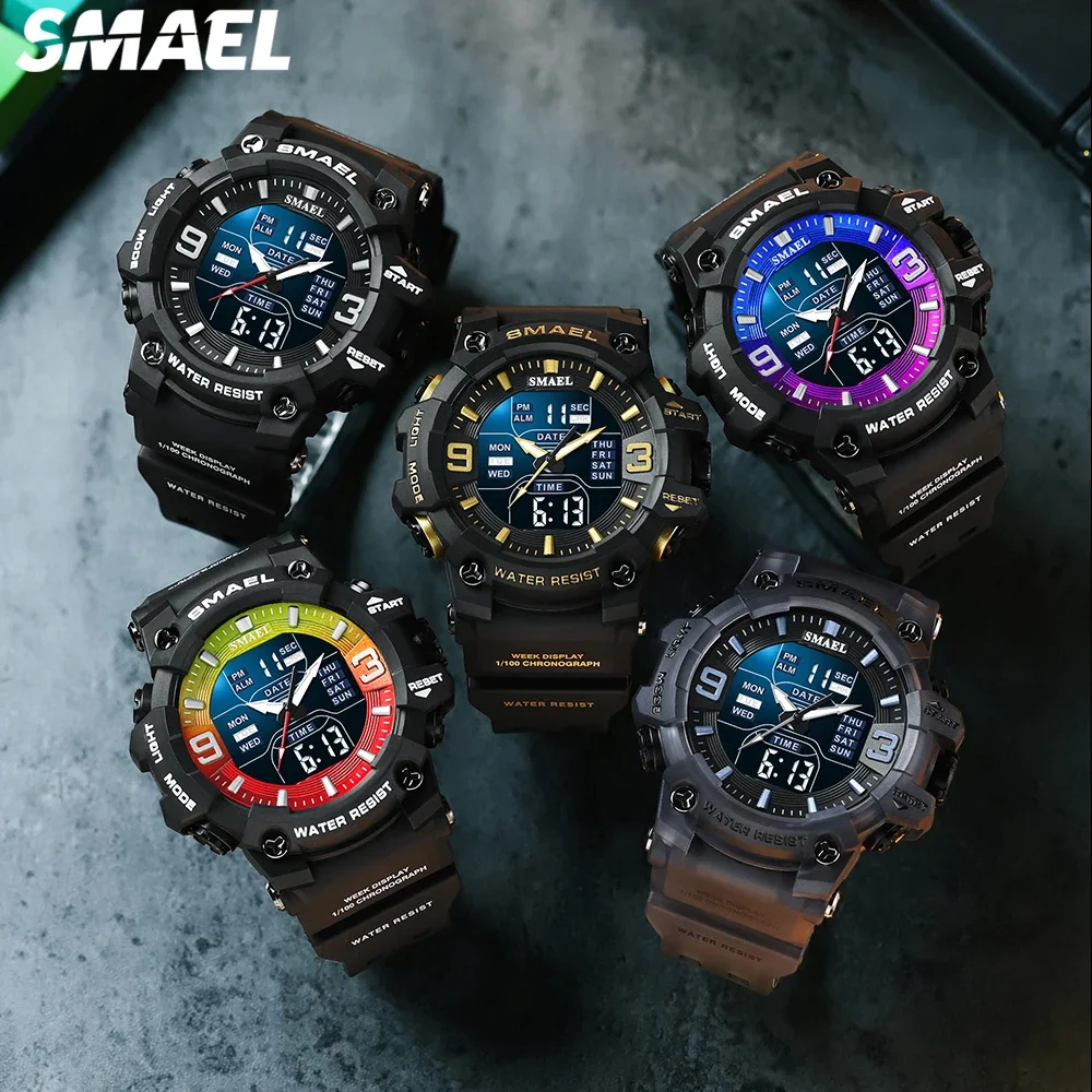 SMAEL 8049  Waterproof Electronic Watch Student Watch Men's Watch Multi functional Sports 5