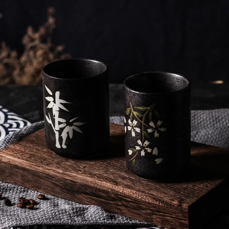 Japanese quaint and wind soup swallow cup retro tea set tea cup high temperature ceramic coffee ceramic coffee cup set