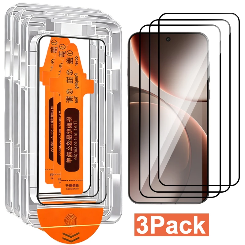 HD Screen Protector with Easy Install and Anti-Shatter Tempered Glass Film for Enhanced Durability and Fingerprint Unlock