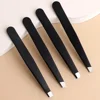Stainless Steel Eyebrow Tweezers Slant Tip Hair Removal Makeup Tool Eyelashes High Precision Anti-Static Hair Removal Tweezers 3