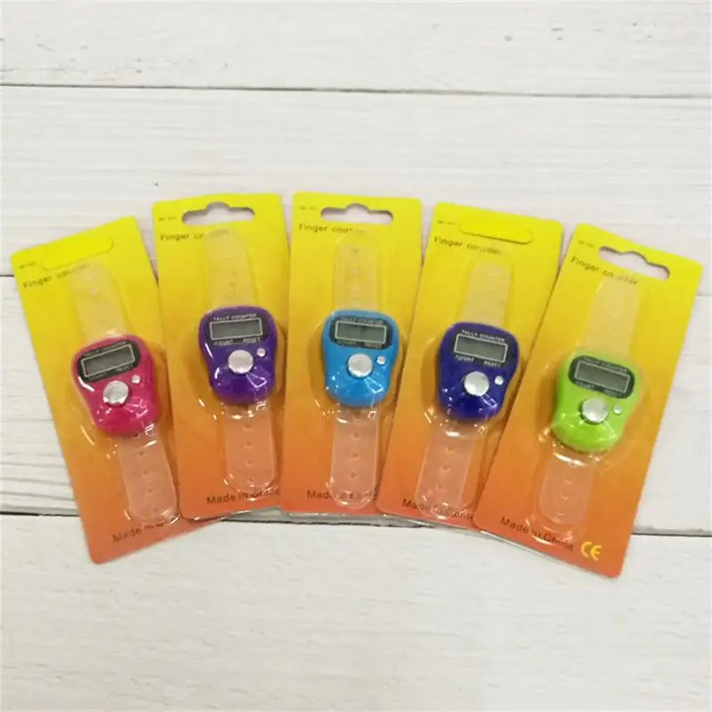 Hand Tally Counter Electronic Counter 1/2PCS Electronic Digital Finger Ring Tally Counter Hand Held Knitting Row Counter Clicker NEW Mini Point Marker LCD