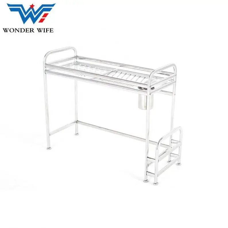 Storage Shelf Over The Sink Adjustable Dish Drying Rack For Kitchen 2 Tiers Metal Carton Storage Holders & Racks Multifunction