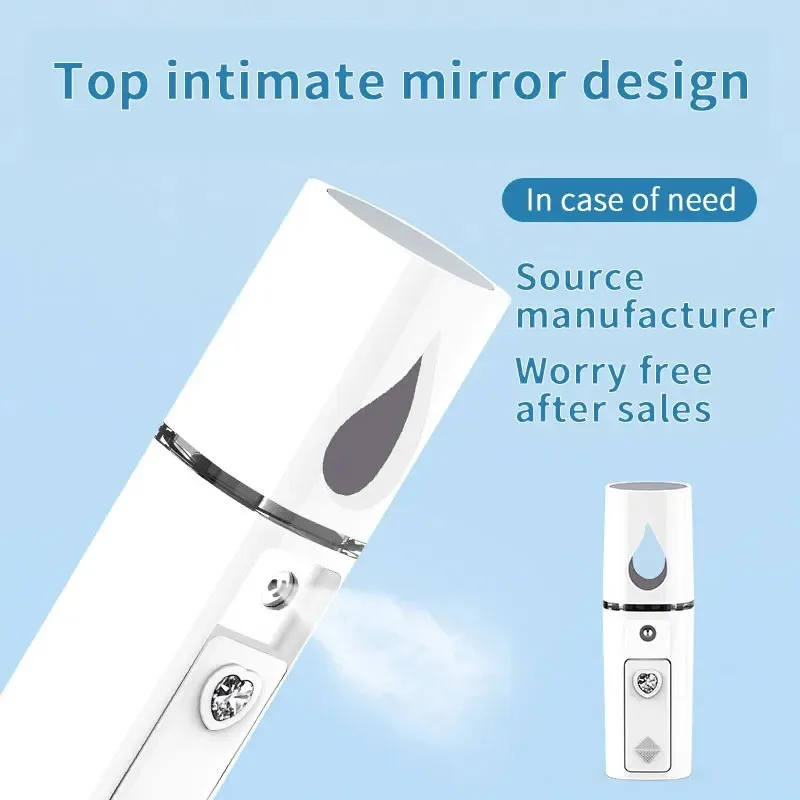 Mini Nano Mist Sprayer Cooler Facial Steamer Humidifier USB Rechargeable Face Moisturizing Nebulizer Beauty Skin Care