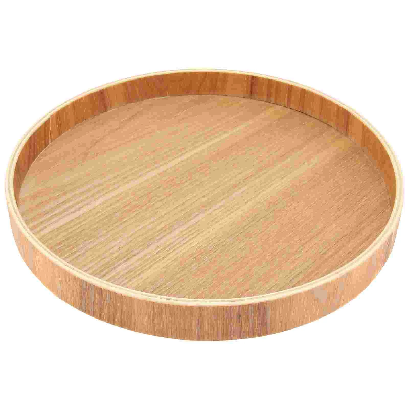 

Wooden Tea Tray Snack Saucer Salad Dish Fruit Plate Food Serving Kitchen Supply