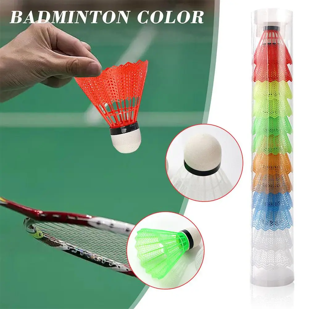 

Badminton Barrel 12 Pieces Of Plastic For Training Purposes Colored Plastic Badminton Balls In Barrels M4O3