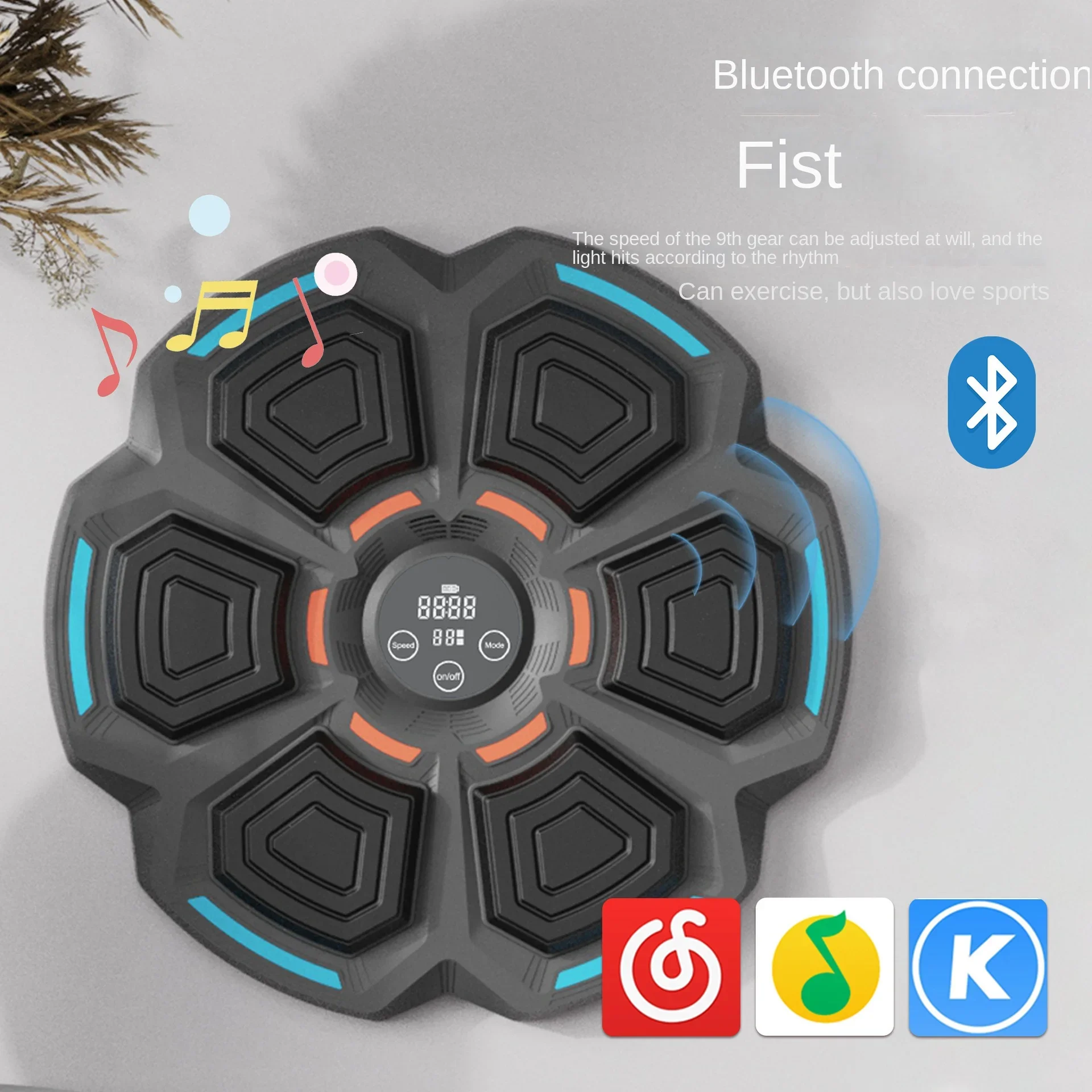 

Детская мишень для фитнеса и бокса, Bluetooth, музыкальная боксерская машинка, боксерская мишень, тренер, Настенная мишень