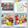Children Simulated Barbecue Toy Set Kids Wooden Simulation Food Barbecue Cooking Toys Parent-Child Interaction Play House Toys 2