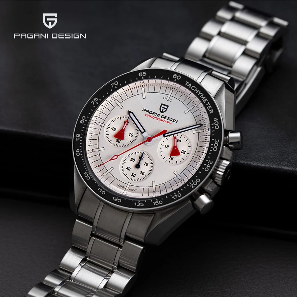 PAGANI Design Men Watch Multifunction Chronograph Bracelet Accessories Vintage Moon Watch VK63 Sapphire Waterproof Clock 2022 winter scarf women luxury 100wool designer scarf women luxury 2022 multifunction shawls wraps luxury brand pashmina scarfves