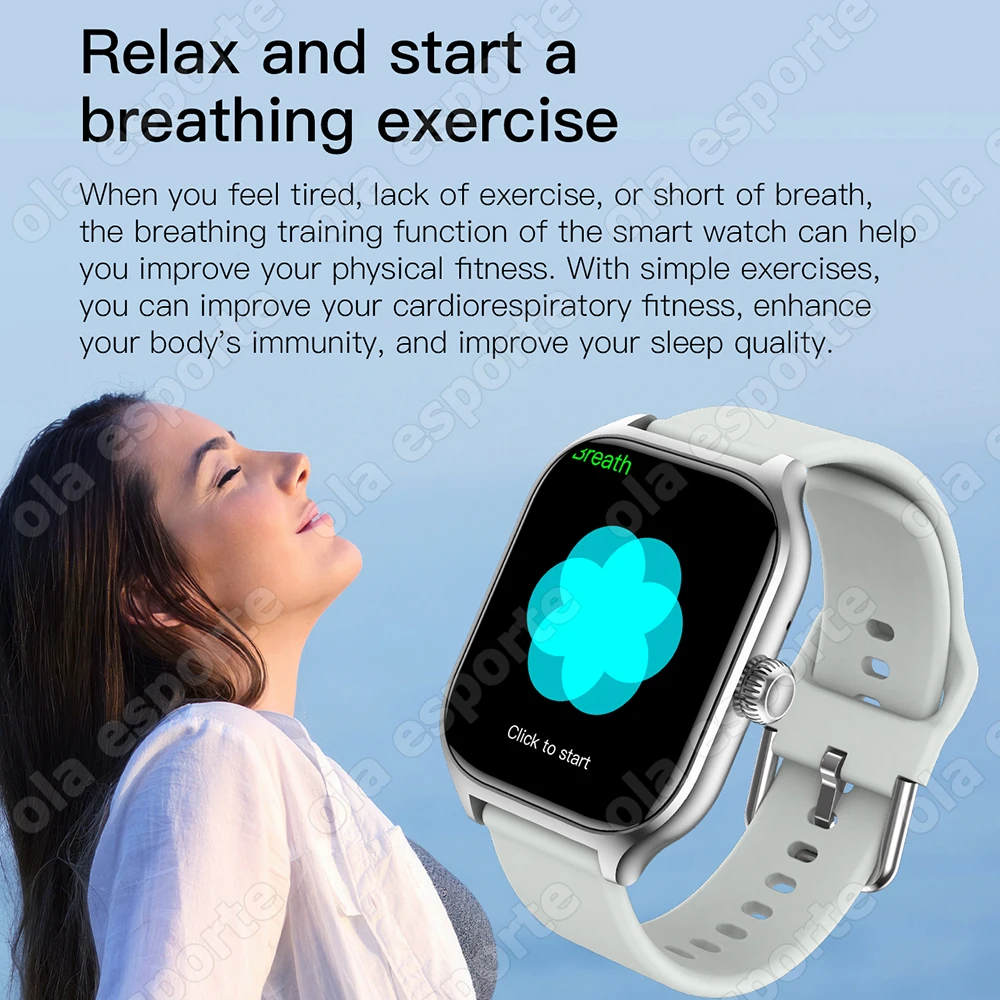 2025 New Smart Watch Women Men Android IOS Phone Bluetooth Call Blood Oxygen Blood Pressure Monitor smartwatch For Android IOS