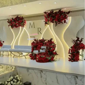 Wedding Decoration Backdrop Stand Large Acrylic White 1