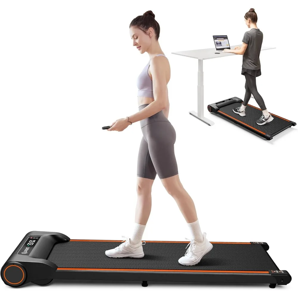 l, Walking Pad for Home Office, Portable Walking Treadmill 2.25HP, Jogging, Orange