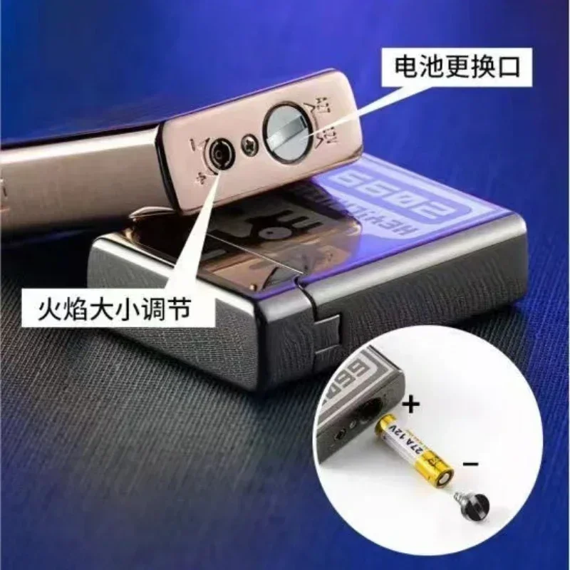 Portable Metal Induction Ignition Cigarette Lighter Men's Boutique Gift Butane Gas Lighter Windproof Lighter Unusual Lighters 4