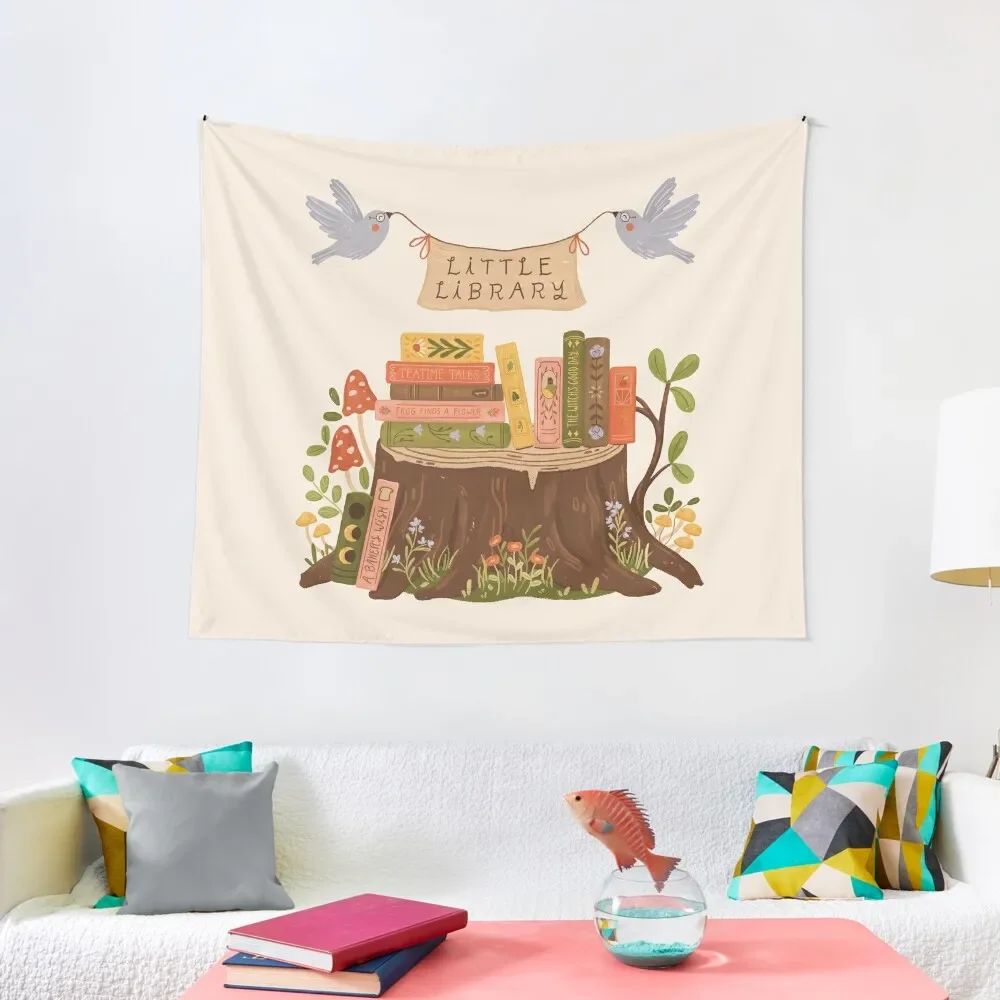 

Little Library Tapestry Aesthetic Room Decors Wall Decoration Items Hanging Wall Tapestry