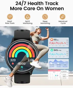 Smart Watches for Women [400+Watch Faces/Calls/Female Health], 1.27" Fitness Tracker Smartwatch for iPhone ＆ Android, Activity T 2