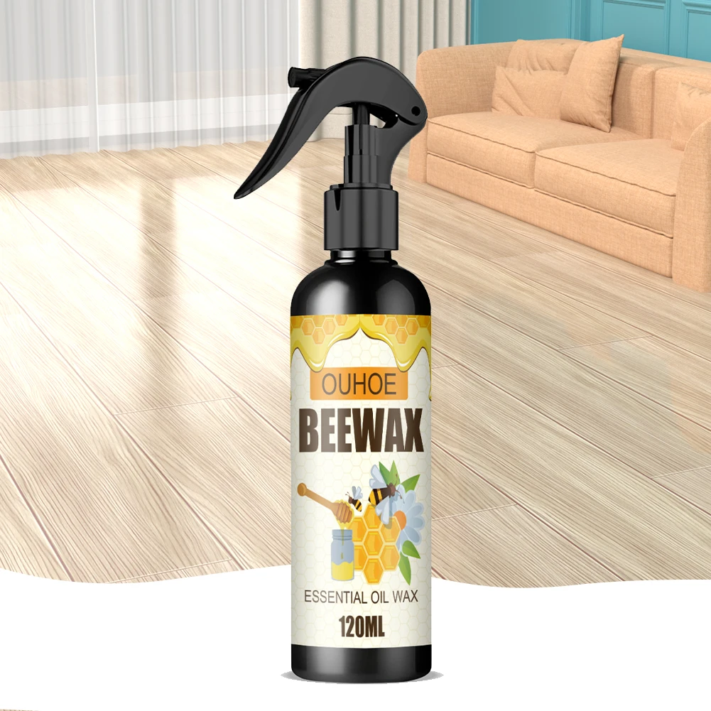 Furniture Solid Wood Care Beeswax Spray Waterproof Multipurpose Wear Resistant for Wooden Furniture Floors 120ml,wood care wax spray
