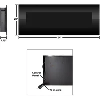 Electric Fireplace - 54 Inch No Heat Wall Mounted Fireplace With LED Flames Stove Remote Timer Stoves Decorative Freight free 2