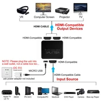 1x2 4K HDMI-Compatible Splitter Switch 1 in 2 Out Video Distributor Amplifier Dual Display for Box PC Monitor Projector Laptop - Image 4