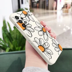 Sun Daisy Protective Phone Case - Vivid Floral Design Cover for Samsung A02 (White)